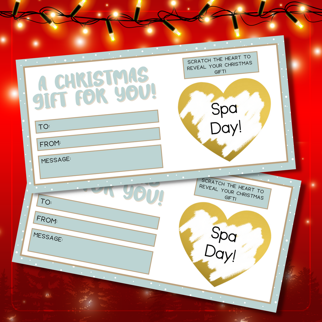 Christmas Scratch Off Personalised Ticket Card - Surprise Christmas Gift